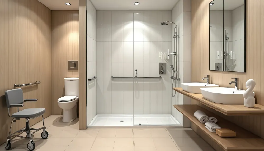 Aménagement salle de bain PMR à Osny (95)